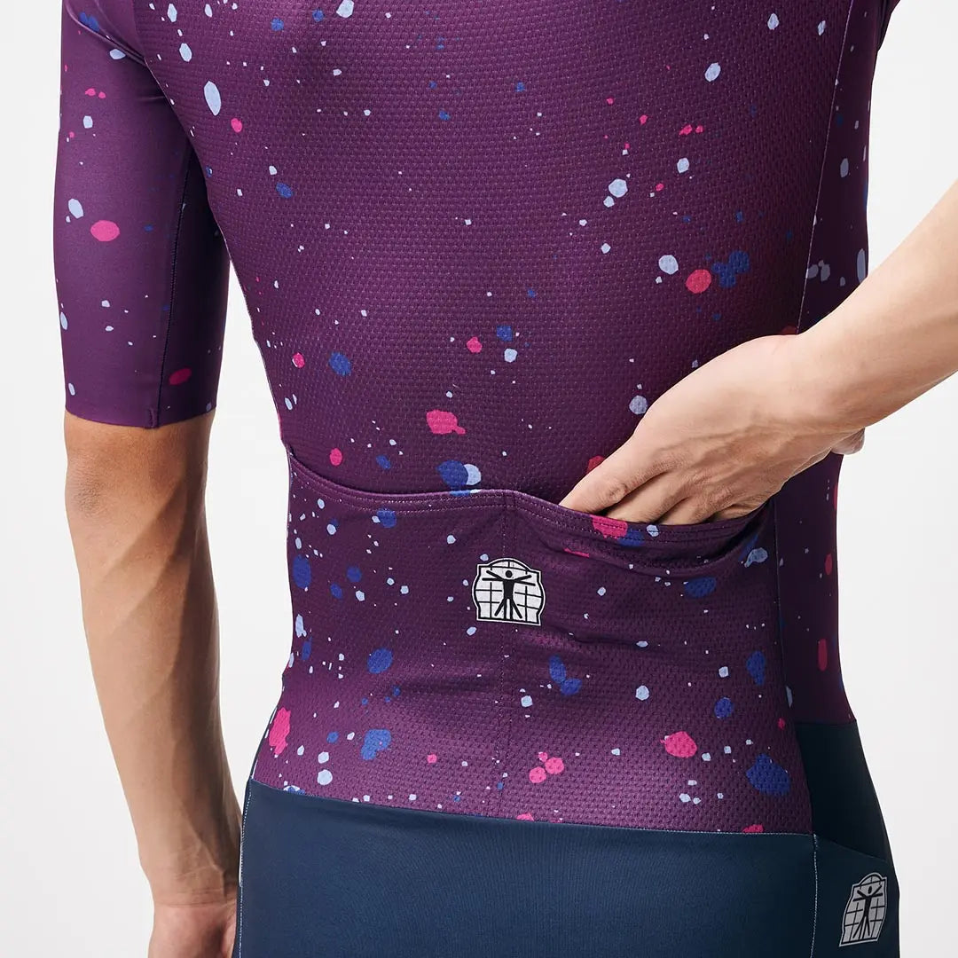 BIORACER ［JP LTD］RIDE ROAD RACE AEROSUIT SMOOTH PAD-DEEP PURPLE SPLATTER deep-purple - ディテール拡大 | CaLORS