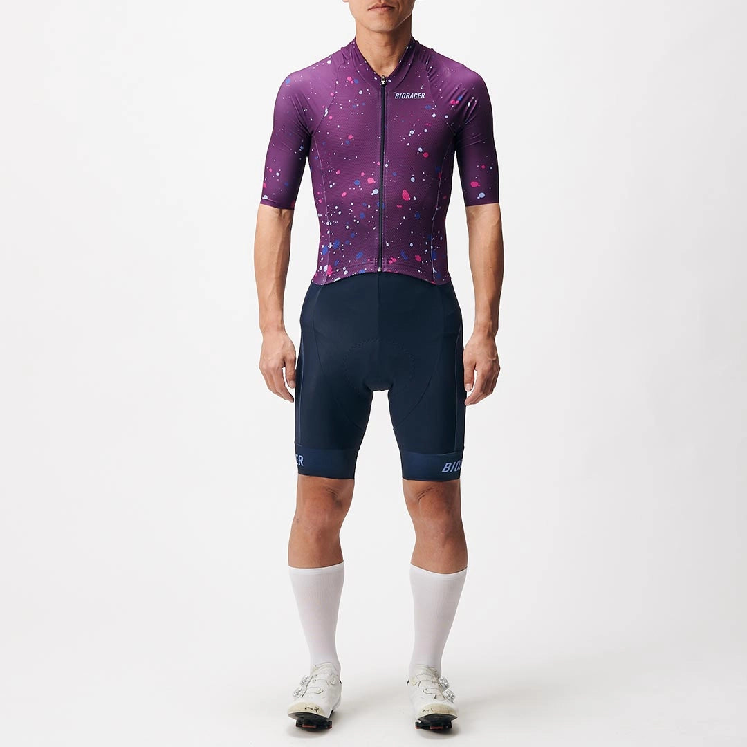 BIORACER ［JP LTD］RIDE ROAD RACE AEROSUIT SMOOTH PAD-DEEP PURPLE SPLATTER deep-purple - 背面 | CaLORS