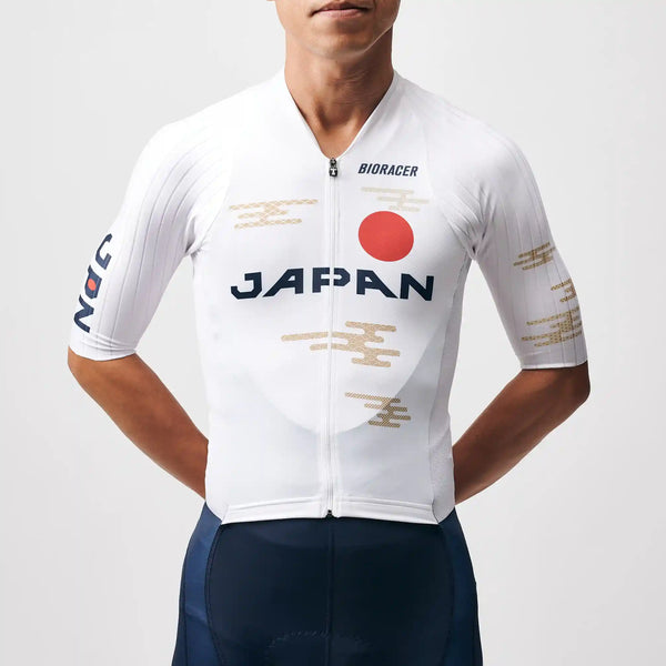 BIORACER ［JP LTD］ICON ELITE ROAD RACE AEROSUIT SMOOTH PAD-UCI Gran Fondo Team JAPAN ホワイト - 正面 | CaLORS