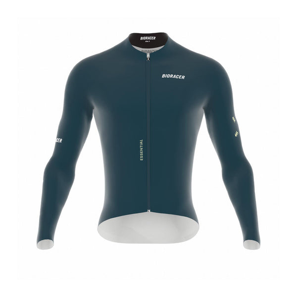 BIORACER エピック 長袖サイクルジャージ グラファイトブルー | メンズ 春秋 サイクルジャージ ロードバイク CaLORS公式