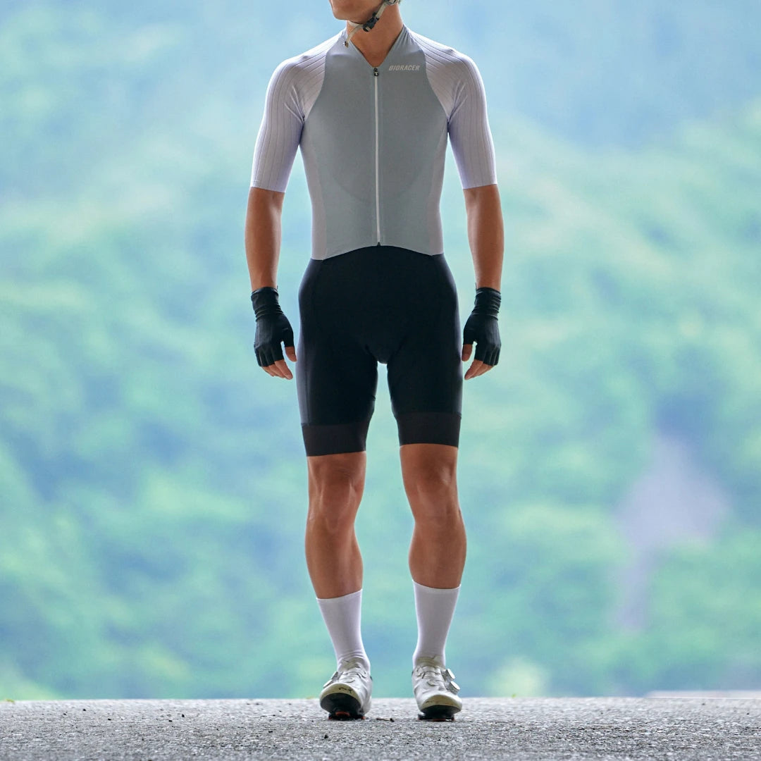 ［JP LTD］ICON ELITE ROAD RACE AEROSUIT-ICE GREY(SMOOTH PAD)